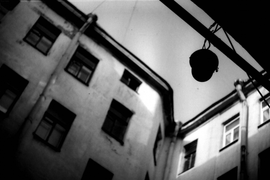 schwarzes Bild der Lampe