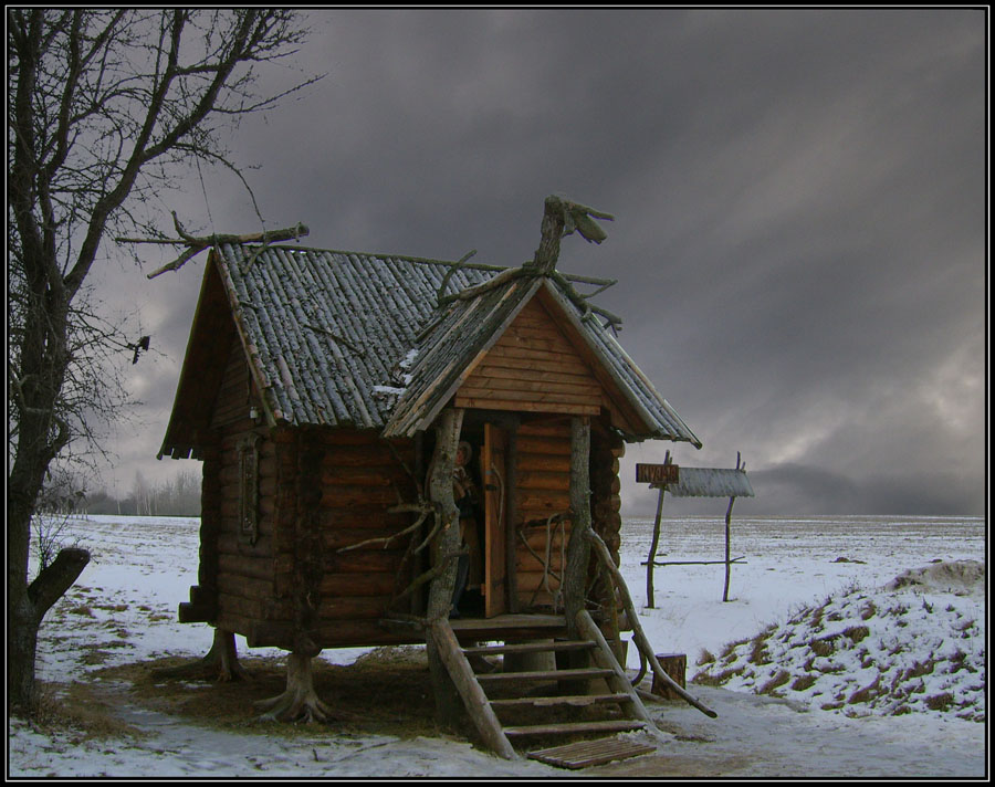 Die Hütte auf Hähnchenschenkel
