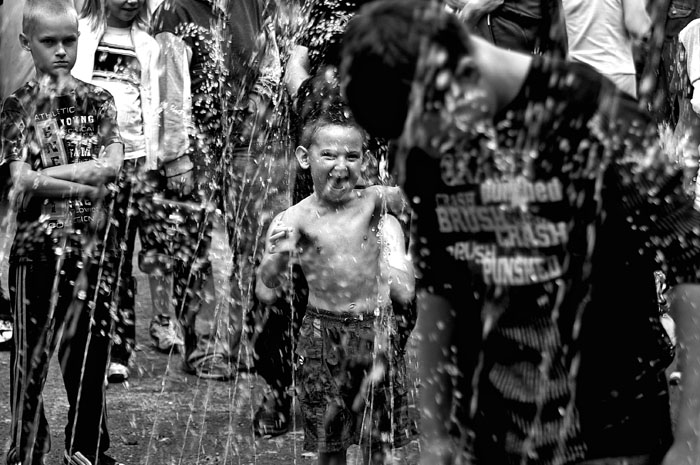 Heißen Tag in Peterhof