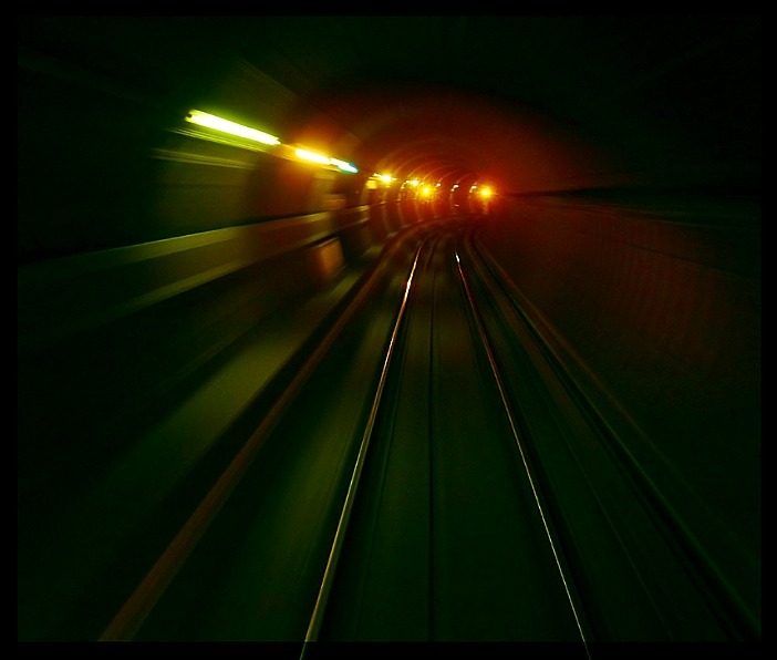 Welt durch die Augen des Fahrers U-Bahn