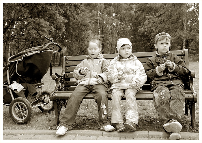 Kids aß Süßigkeiten!