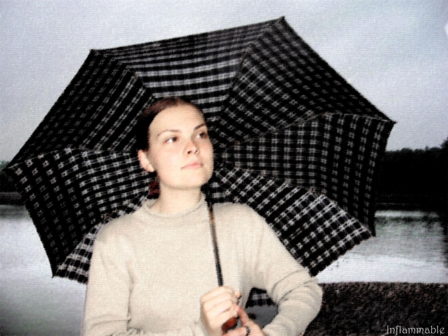 Mädchen mit Regenschirm