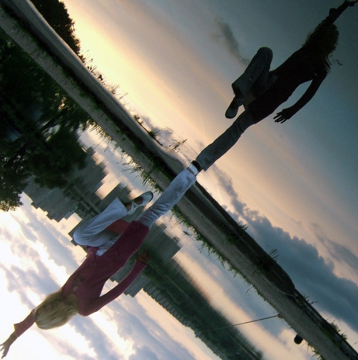 Step, das Festhalten an der Decke des Himmels