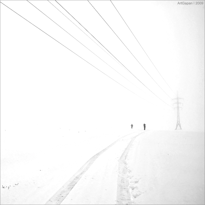 ... Zwei auf dem Weg in den Drähten