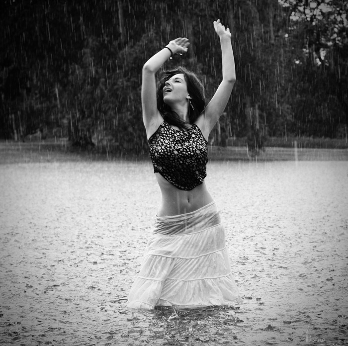 Schnee auf dem Hof, aber im Herzen ein Sommer regen