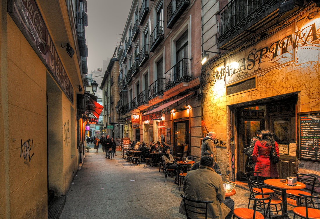 Walk am Abend des Madrider