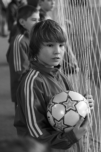 Er will ein Fußballstar werden