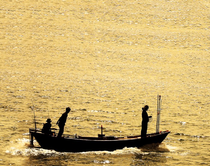 Angeln im Golf von Thailand.