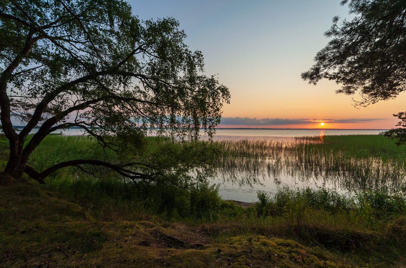 Sonnenuntergang auf dem See