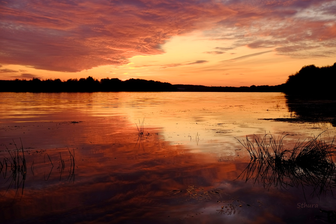 Sonnenuntergang auf dem Auge.