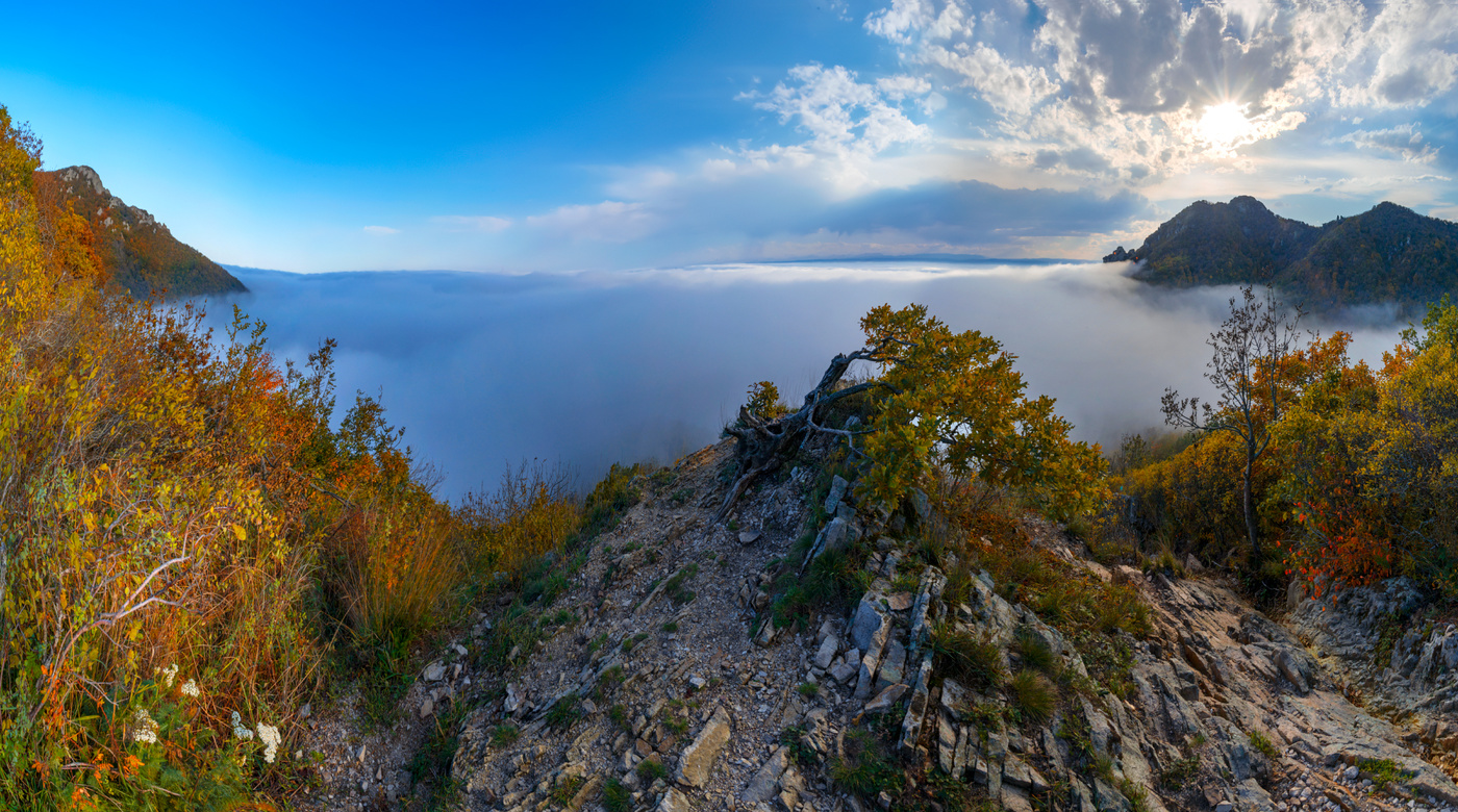 Herbst in den Wolken
