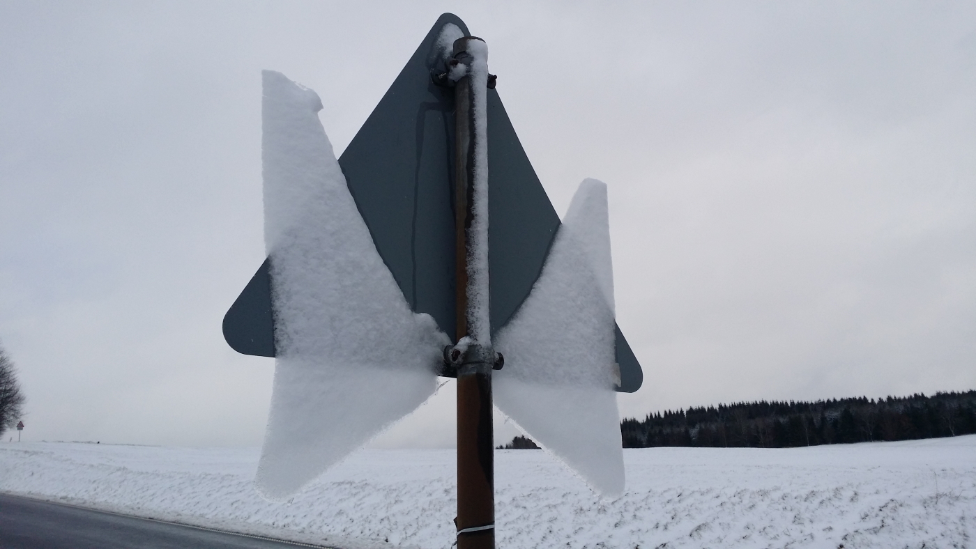 Traffic Sign with Angel Wings (back)