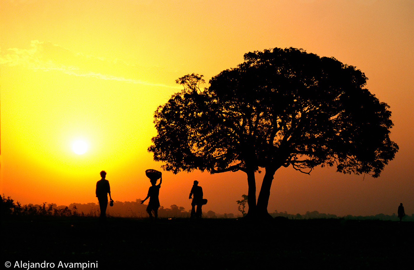 Rising sun in Lumbini