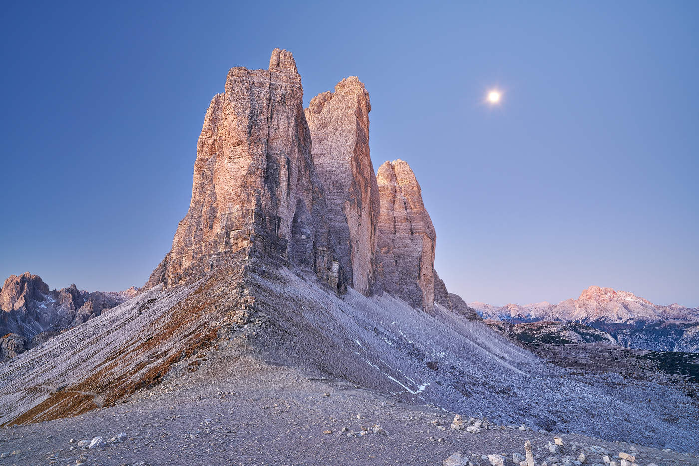 die Zinnen im Mondschein
