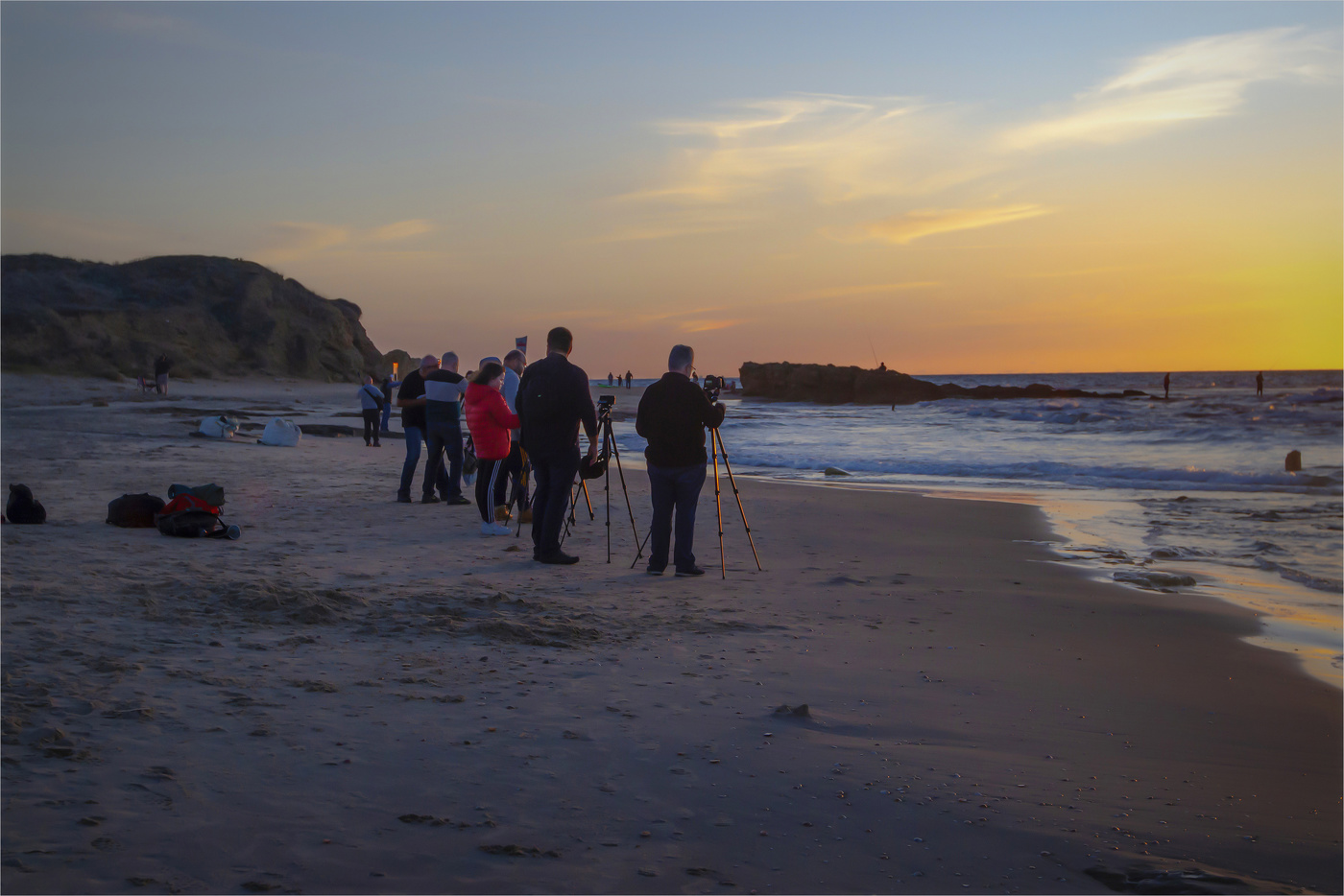 Verlassen Sie den Sonnenuntergang