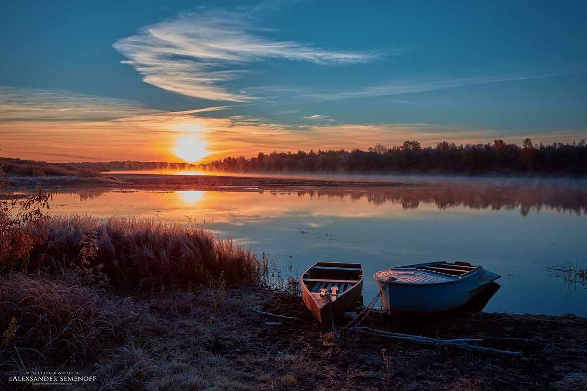 October morning with frost