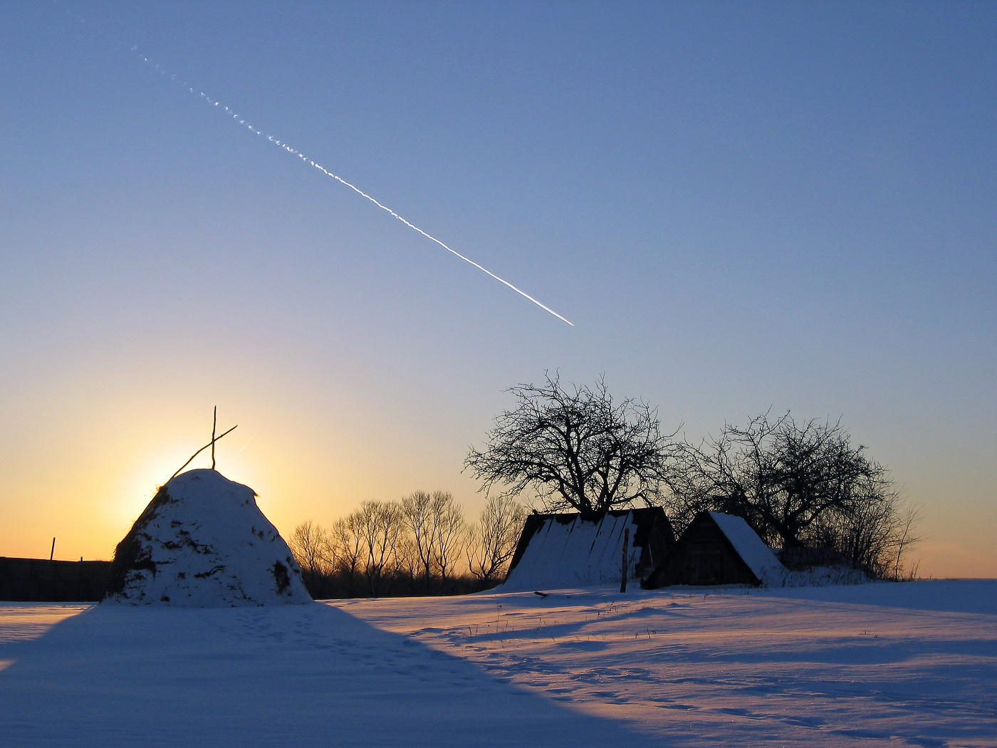 Sonnenuntergang im Winter