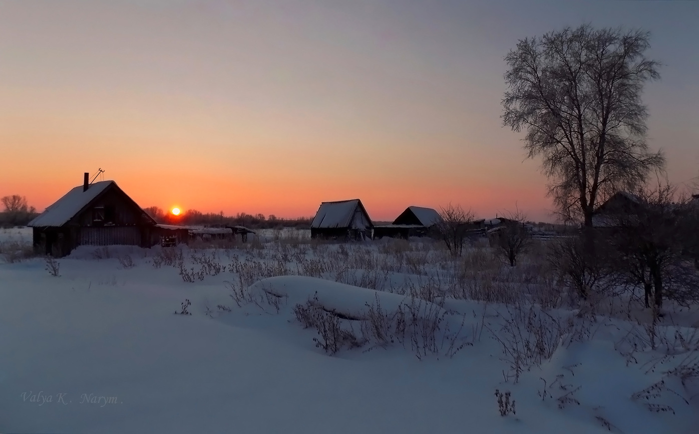 Sonnenuntergang im Winter