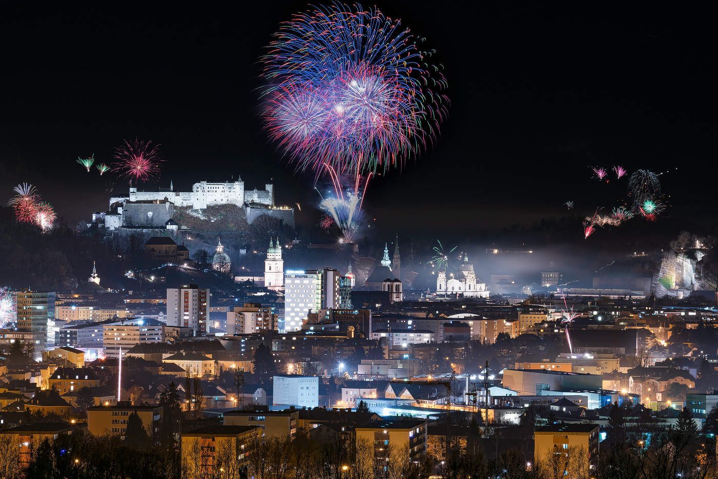 Neujahrsfeuerwerk von gestern