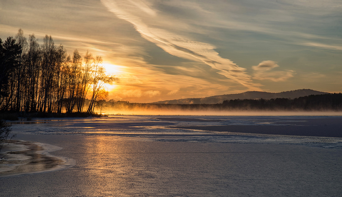 Frosty der Morgendämmerung.