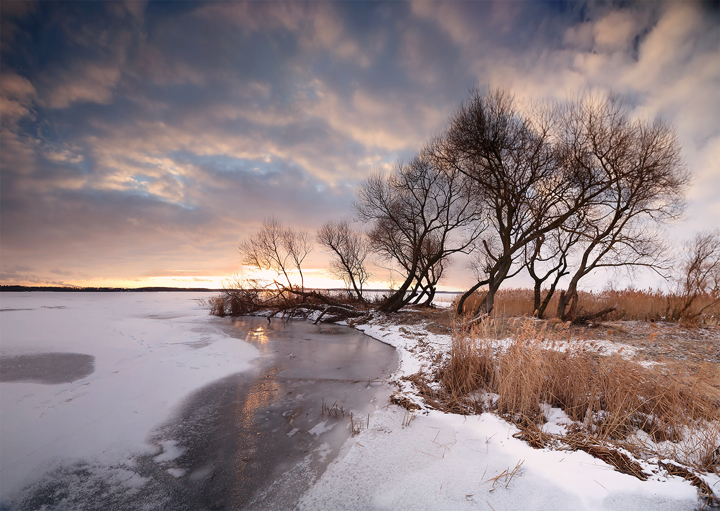Weihnachten Sonnenuntergang