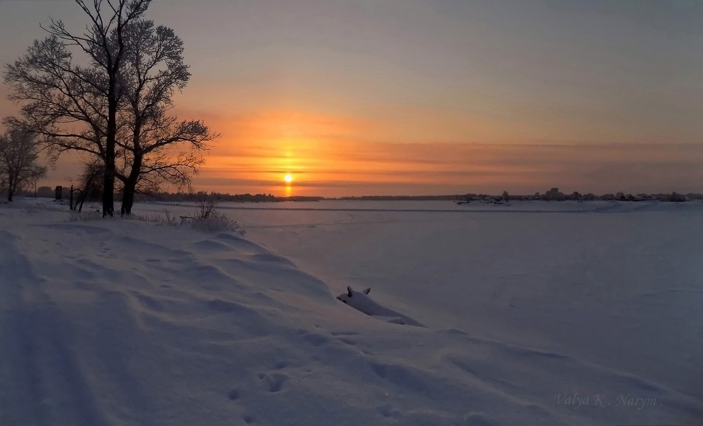 Sonnenuntergang im Winter