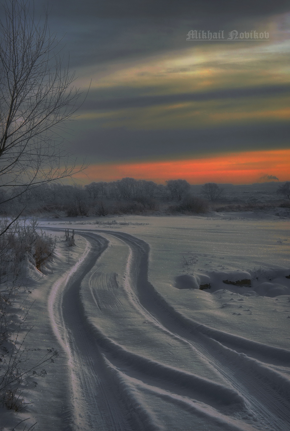 Sonnenuntergang im Winter