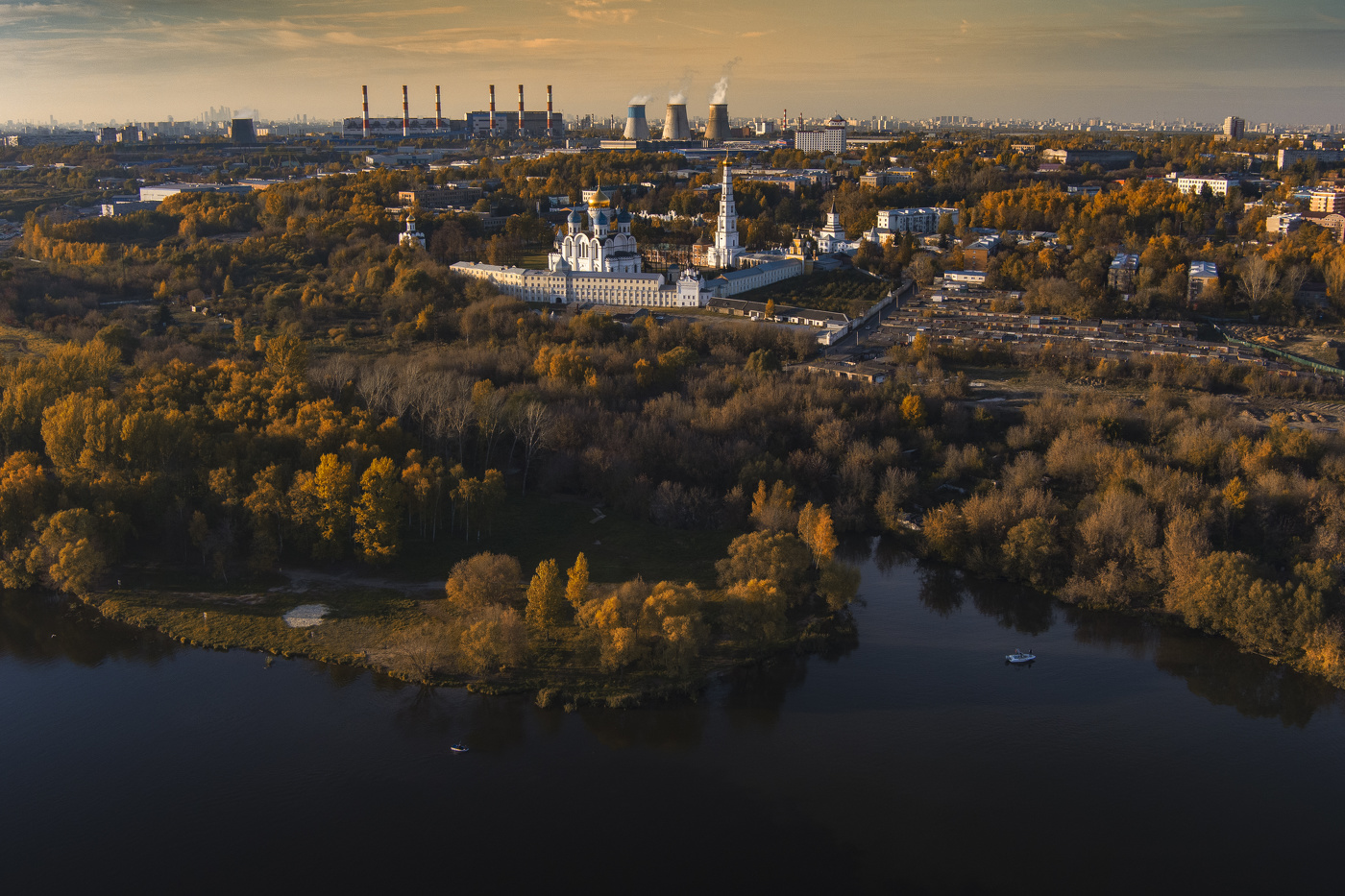 Herbst-Sonnenuntergang