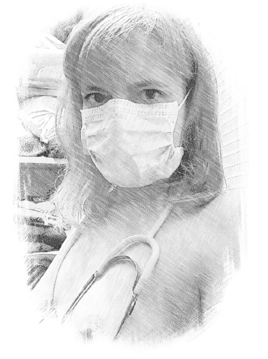 Portrait made in pencil style