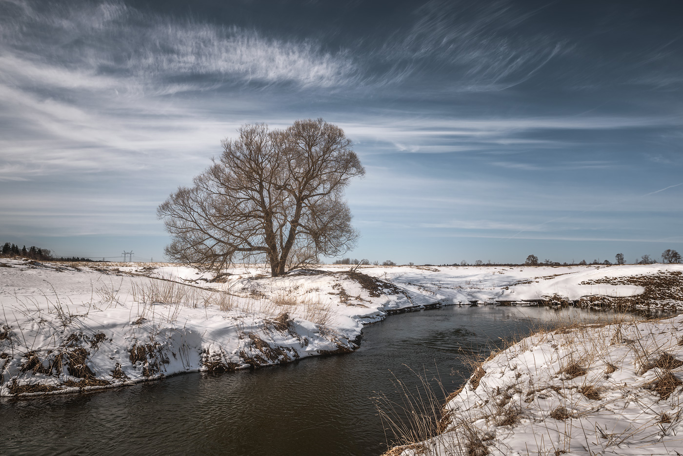 Weg, um den Frühling!