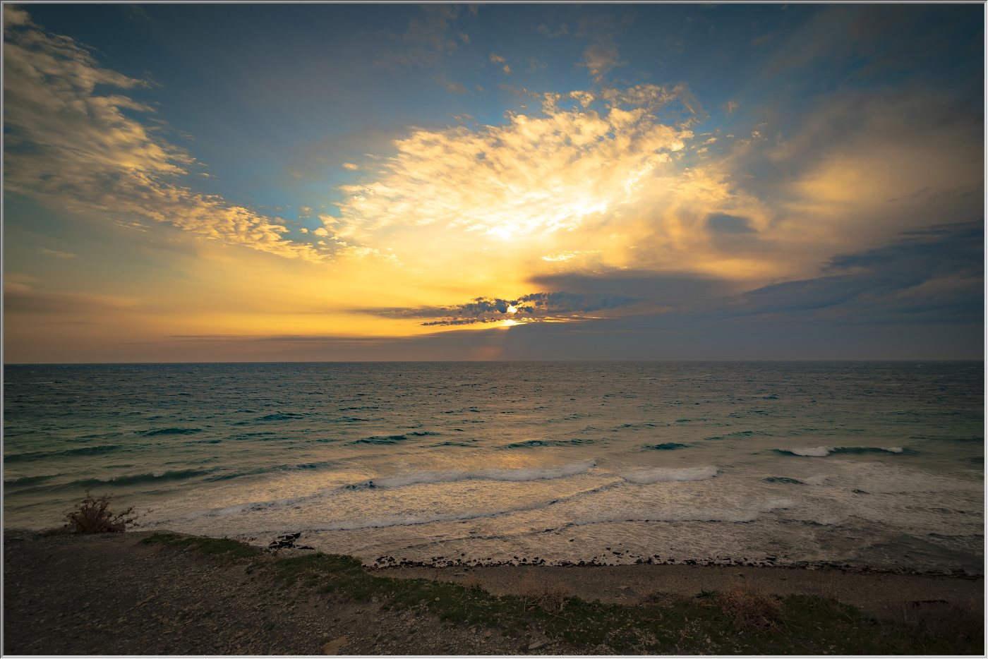 Das Schwarze Meer Sonnenuntergang