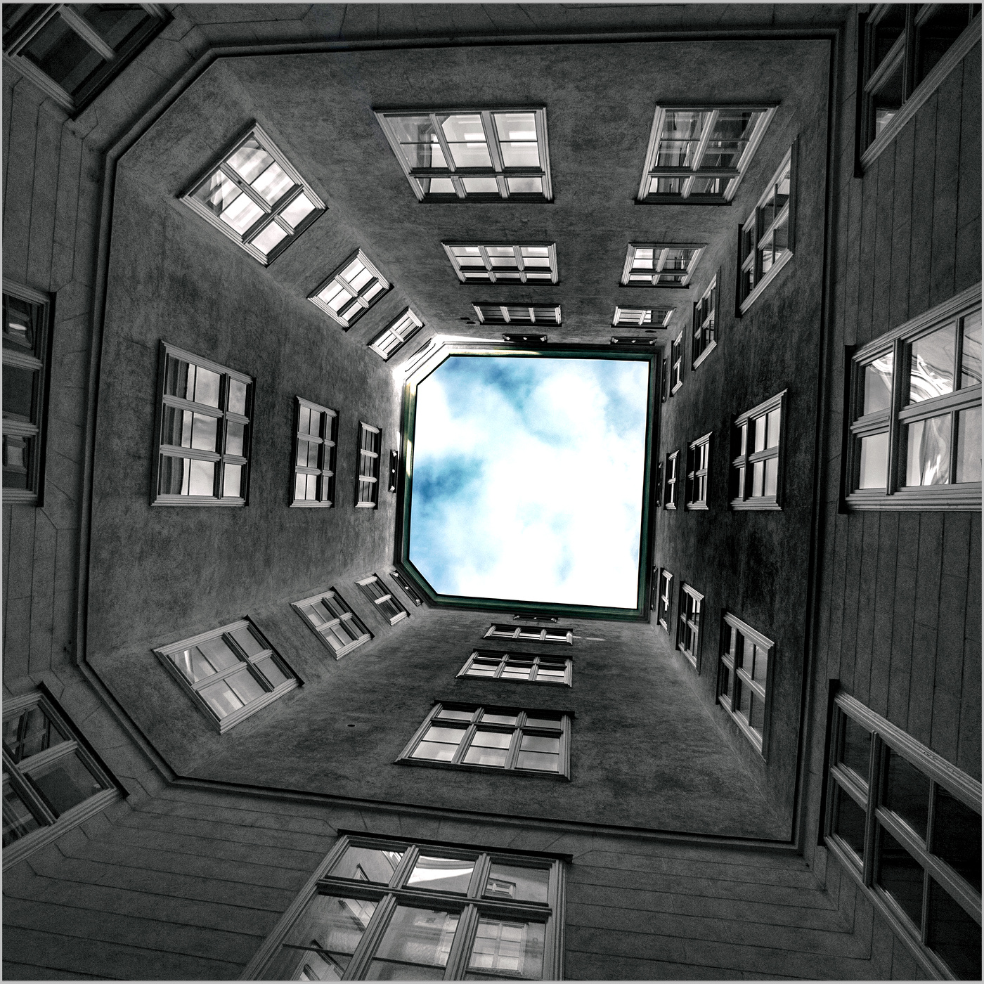 A piece of blue sky ...