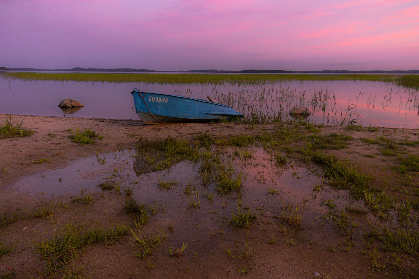 Sonnenuntergang nach regen
