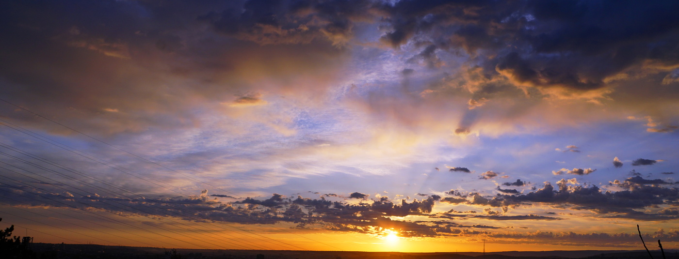 Panorama des Sonnenaufgangs