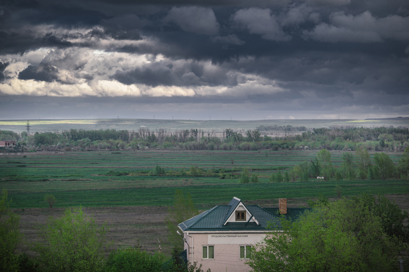 Der Blick aus dem Fenster.