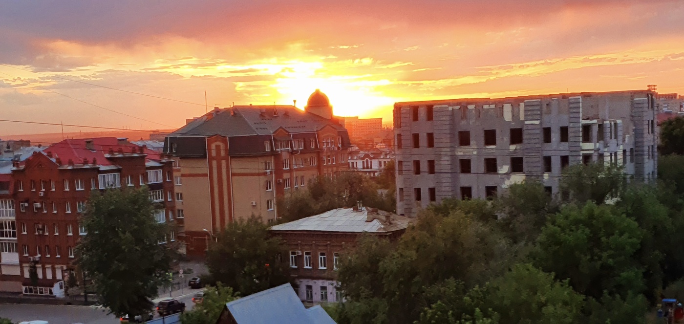 Brennender Sonnenuntergang