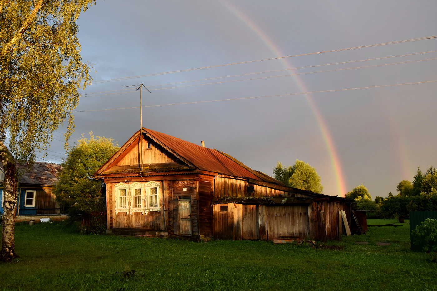 Am Abend nach dem regen