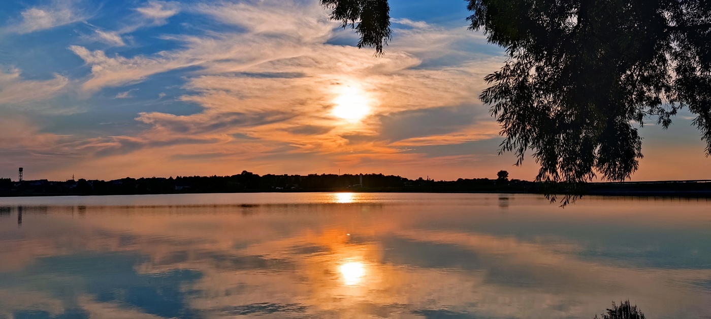 Sonnenuntergang auf dem See