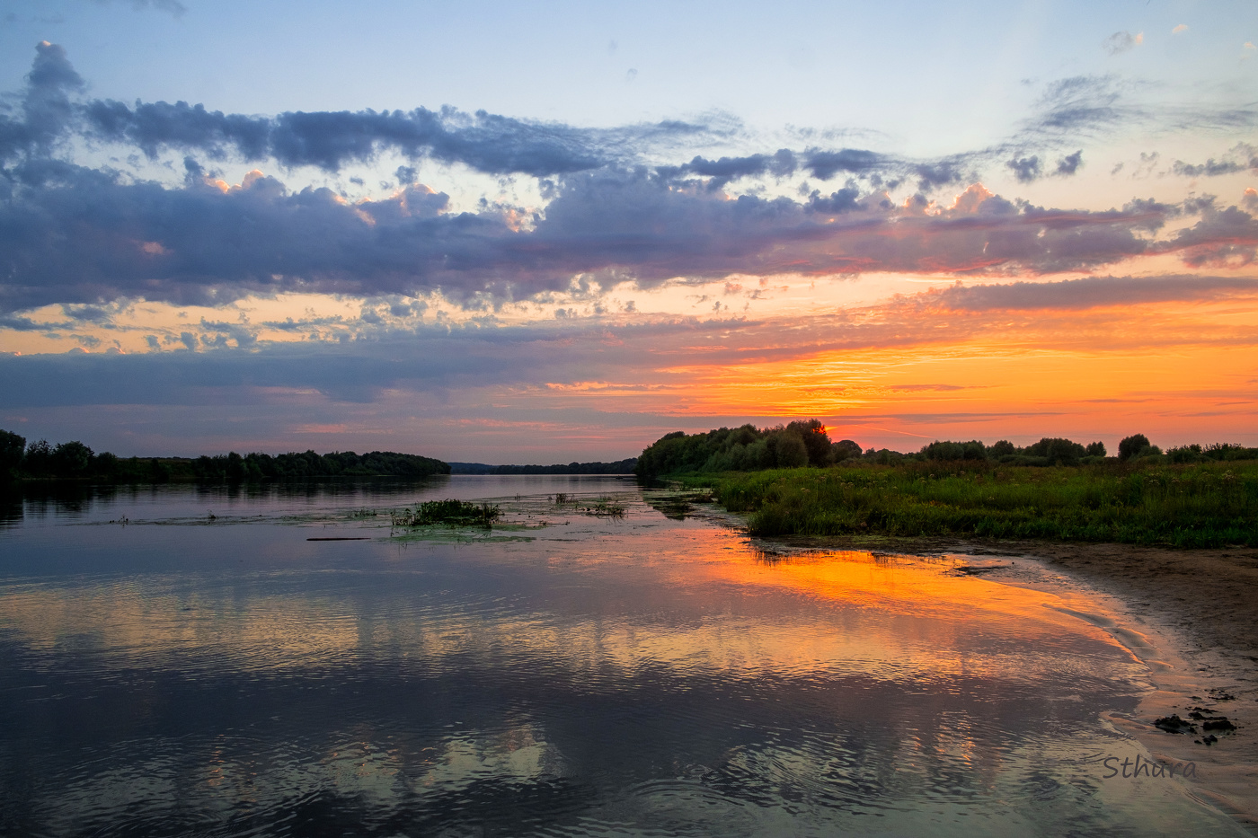 Sonnenuntergang auf dem Auge.