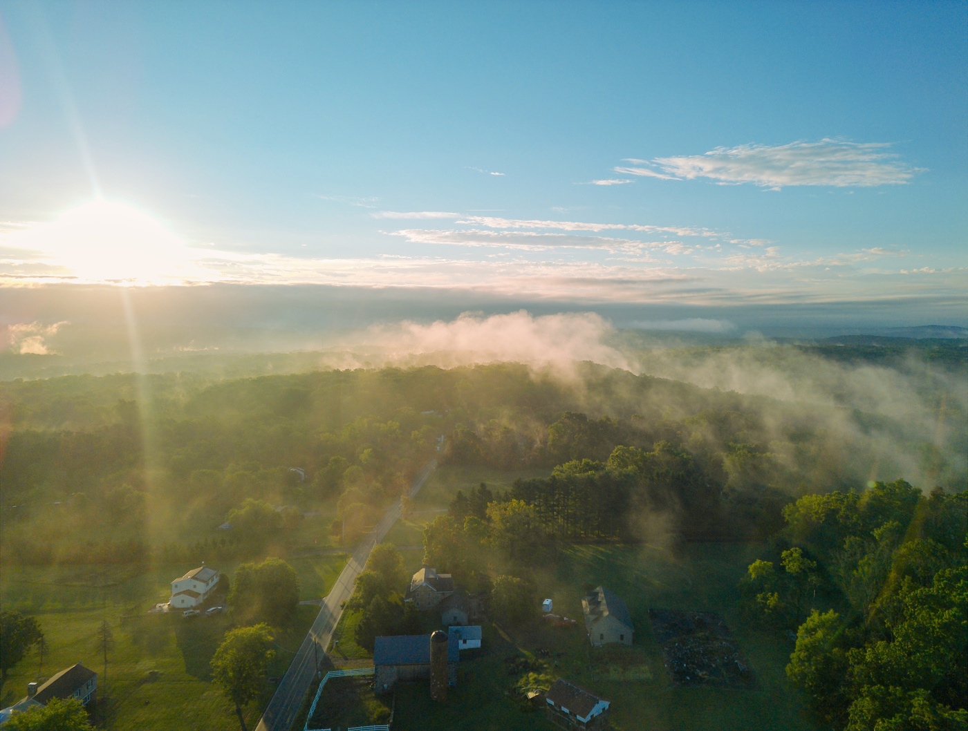 Morgen nach dem regen