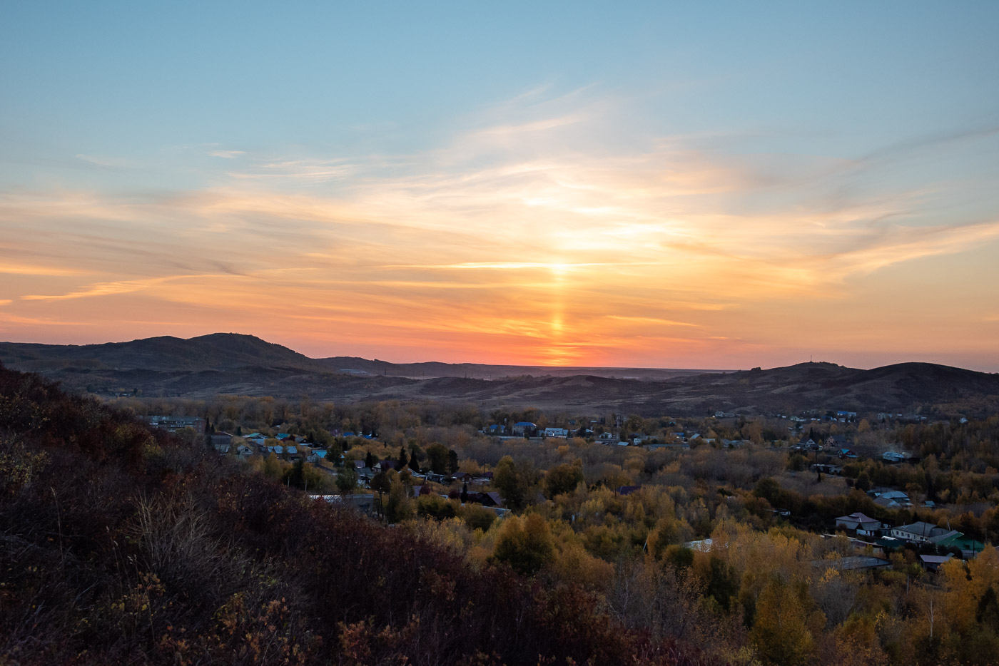 Farben des Sonnenuntergangs