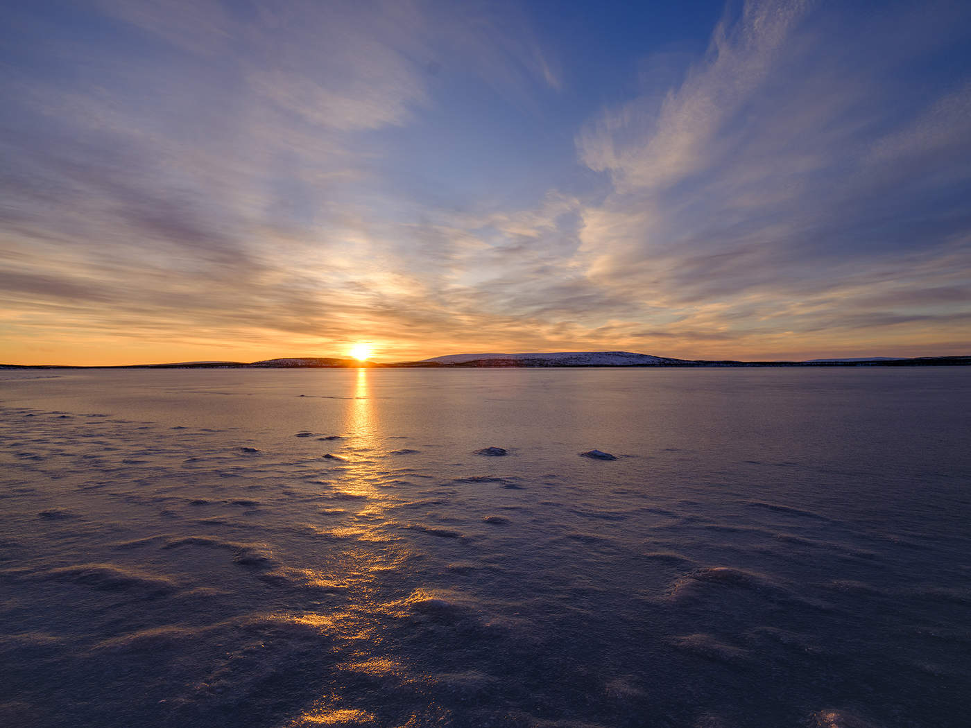 Sonnenuntergang auf dem See