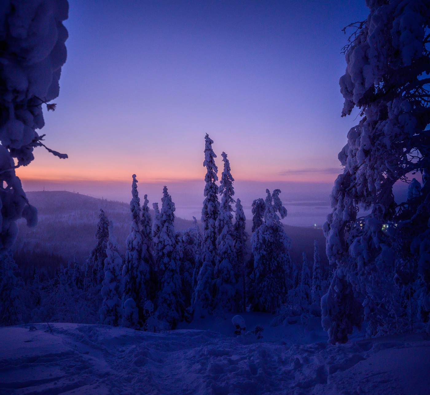 Sonnenuntergang im Winter