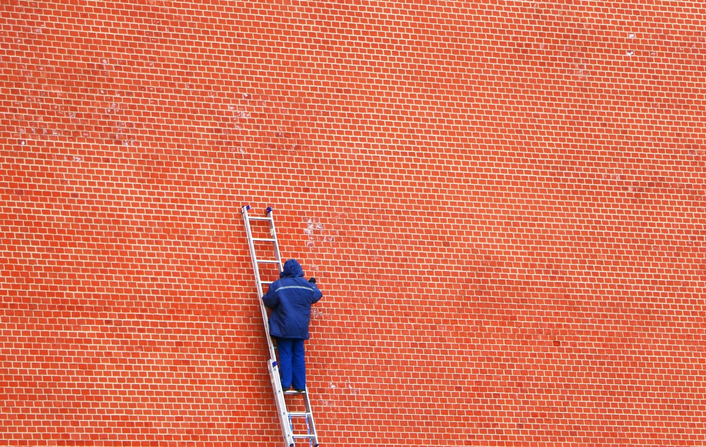 Red wall.