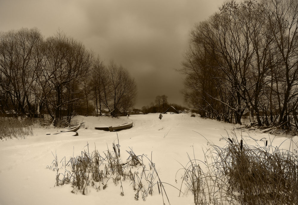 Wo Winter Fluss Kernave