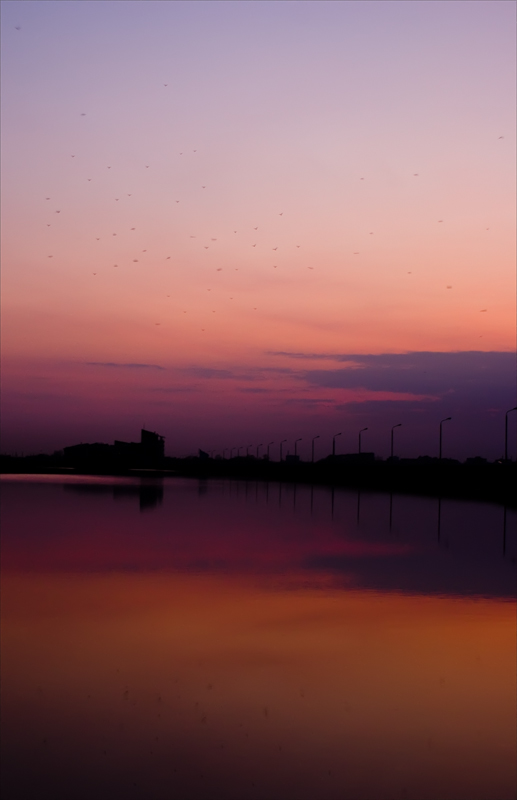 in der gleichen Sonnenuntergang