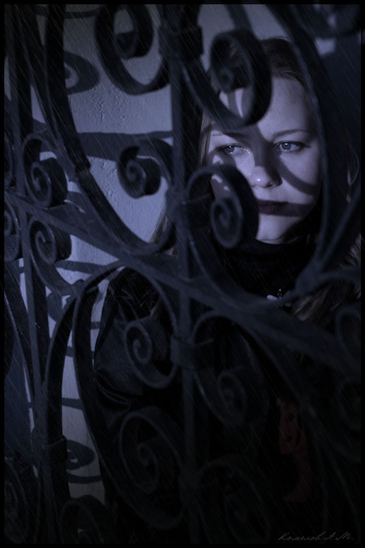 Tropfen auf dem Gesicht