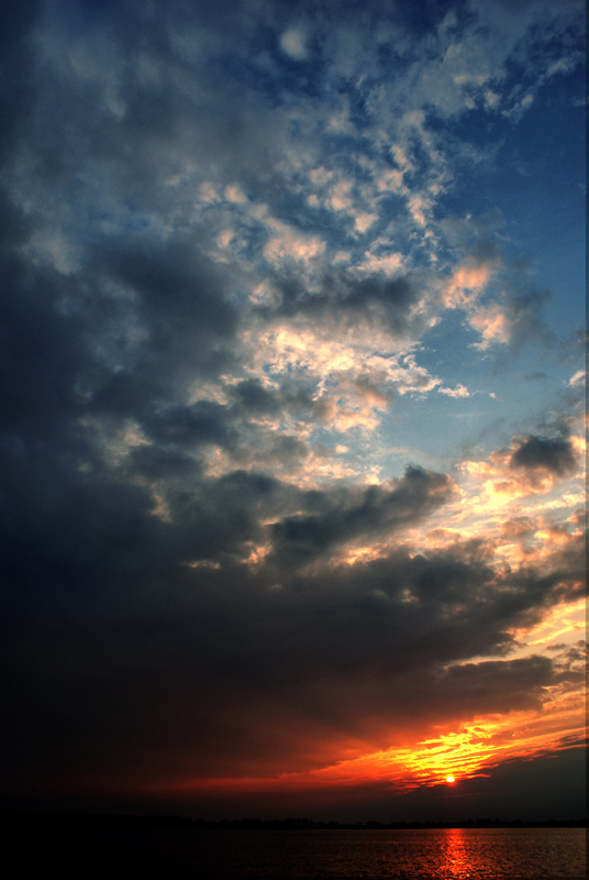 Sonnenuntergang über dem Bodensee