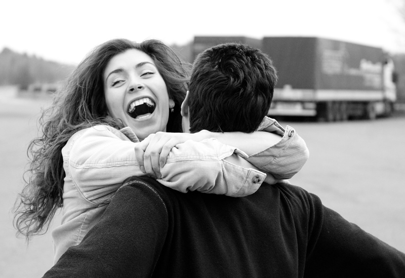 über ein Mädchen, Trucker ...