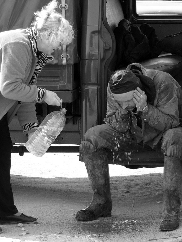 Der Unfall entfernt ...